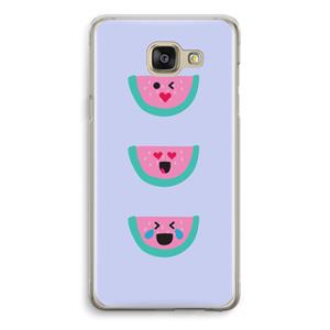 CaseCompany Smiley watermeloen: Samsung Galaxy A5 (2016) Transparant Hoesje