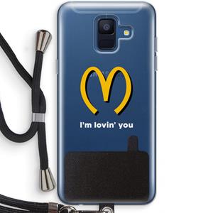 CaseCompany I'm lovin' you: Samsung Galaxy A6 (2018) Transparant Hoesje met koord