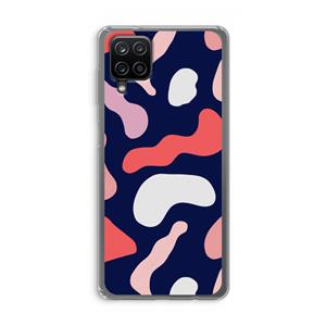 CaseCompany Memphis Shapes Pink: Samsung Galaxy A12 Transparant Hoesje
