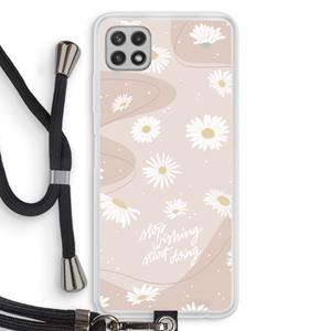 CaseCompany Daydreaming becomes reality: Samsung Galaxy A22 4G Transparant Hoesje met koord