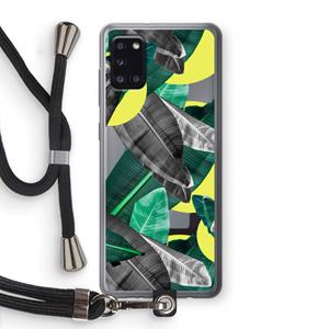 CaseCompany Fantasie jungle: Samsung Galaxy A31 Transparant Hoesje met koord