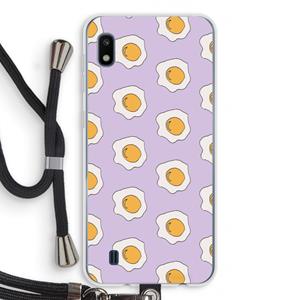 CaseCompany Bacon to my eggs #1: Samsung Galaxy A10 Transparant Hoesje met koord