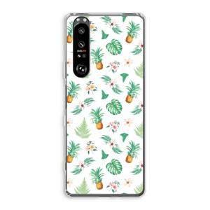 CaseCompany Ananas bladeren: Sony Xperia 1 III Transparant Hoesje