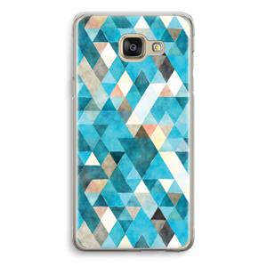CaseCompany Gekleurde driehoekjes blauw: Samsung Galaxy A5 (2016) Transparant Hoesje