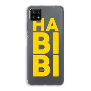 CaseCompany Habibi Blue: Samsung Galaxy A22 5G Transparant Hoesje