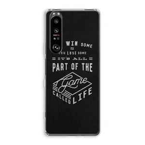 CaseCompany Life: Sony Xperia 1 III Transparant Hoesje