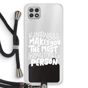 CaseCompany The prettiest: Samsung Galaxy A22 4G Transparant Hoesje met koord