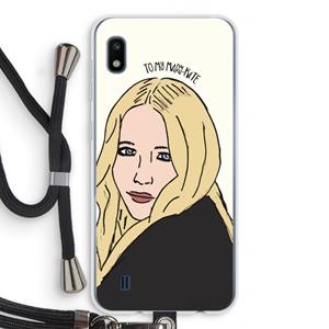 CaseCompany Mary Kate: Samsung Galaxy A10 Transparant Hoesje met koord