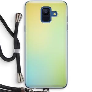 CaseCompany Minty mist pastel: Samsung Galaxy A6 (2018) Transparant Hoesje met koord