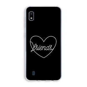 CaseCompany Friends heart black: Samsung Galaxy A10 Transparant Hoesje