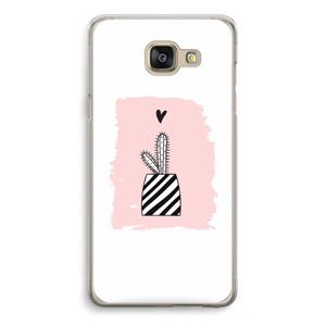 CaseCompany Zwart-wit cactus: Samsung Galaxy A5 (2016) Transparant Hoesje