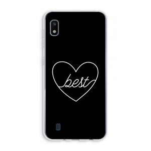 CaseCompany Best heart black: Samsung Galaxy A10 Transparant Hoesje