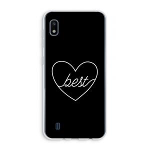 CaseCompany Best heart black: Samsung Galaxy A10 Transparant Hoesje
