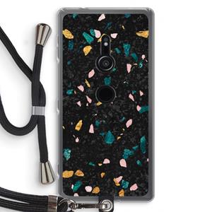 CaseCompany Terrazzo N°10: Sony Xperia XZ2 Transparant Hoesje met koord