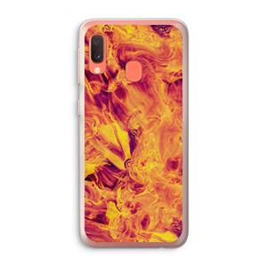 CaseCompany Eternal Fire: Samsung Galaxy A20e Transparant Hoesje