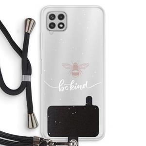 CaseCompany Be(e) kind: Samsung Galaxy A22 4G Transparant Hoesje met koord
