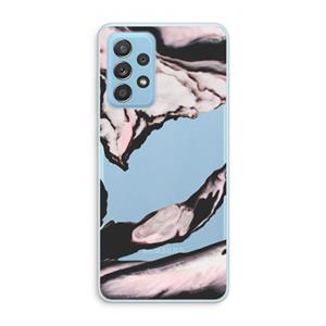 CaseCompany Roze stroom: Samsung Galaxy A73 Transparant Hoesje