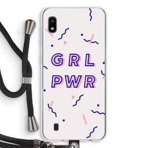 CaseCompany GRL PWR: Samsung Galaxy A10 Transparant Hoesje met koord