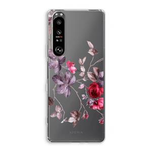 CaseCompany Mooie bloemen: Sony Xperia 1 III Transparant Hoesje