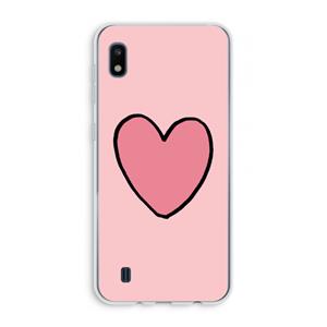 CaseCompany Hartje: Samsung Galaxy A10 Transparant Hoesje