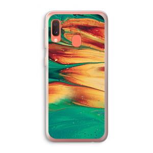 CaseCompany Green Inferno: Samsung Galaxy A20e Transparant Hoesje