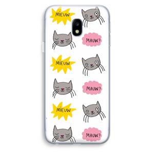 CaseCompany Meow: Samsung Galaxy J3 (2017) Transparant Hoesje