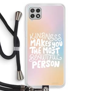 CaseCompany The prettiest: Samsung Galaxy A22 4G Transparant Hoesje met koord