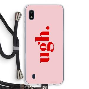 CaseCompany Ugh: Samsung Galaxy A10 Transparant Hoesje met koord