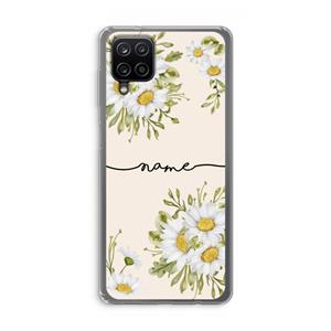 CaseCompany Daisies: Samsung Galaxy A12 Transparant Hoesje