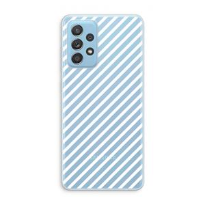 CaseCompany Strepen zwart-wit: Samsung Galaxy A73 Transparant Hoesje