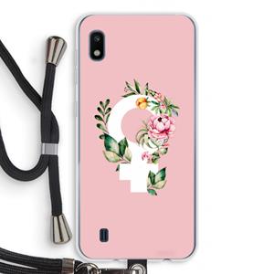 CaseCompany Venus: Samsung Galaxy A10 Transparant Hoesje met koord