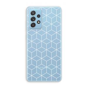 CaseCompany Zwart-witte kubussen: Samsung Galaxy A73 Transparant Hoesje