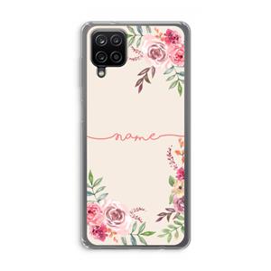 CaseCompany Rozen: Samsung Galaxy A12 Transparant Hoesje