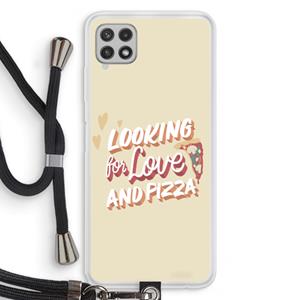 CaseCompany Pizza is the answer: Samsung Galaxy A22 4G Transparant Hoesje met koord