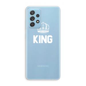 CaseCompany King zwart: Samsung Galaxy A73 Transparant Hoesje