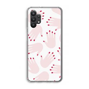 CaseCompany Hands pink: Samsung Galaxy A32 5G Transparant Hoesje