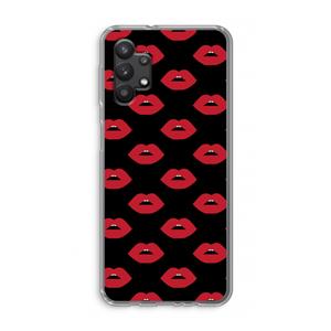 CaseCompany Lips: Samsung Galaxy A32 5G Transparant Hoesje