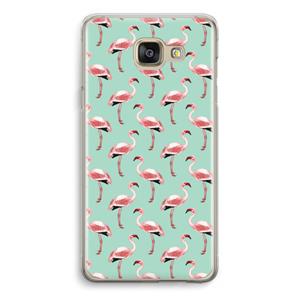 CaseCompany Flamingoprint groen: Samsung Galaxy A5 (2016) Transparant Hoesje