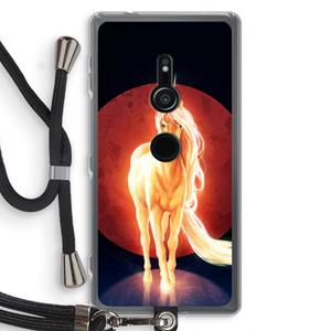 CaseCompany Last Unicorn: Sony Xperia XZ2 Transparant Hoesje met koord