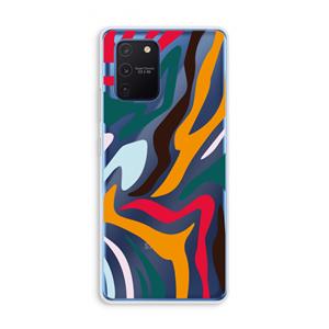 CaseCompany Colored Zebra: Samsung Galaxy Note 10 Lite Transparant Hoesje