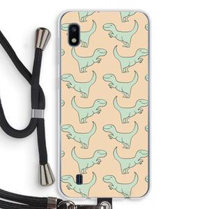 CaseCompany Dinos: Samsung Galaxy A10 Transparant Hoesje met koord
