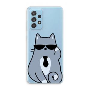 CaseCompany Cool cat: Samsung Galaxy A73 Transparant Hoesje