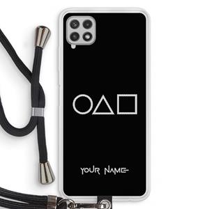 CaseCompany Squid Game: Samsung Galaxy A22 4G Transparant Hoesje met koord