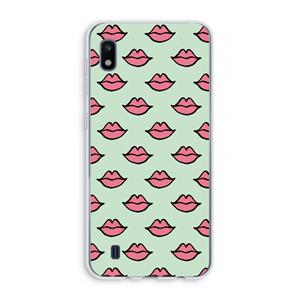 CaseCompany Lipjes: Samsung Galaxy A10 Transparant Hoesje