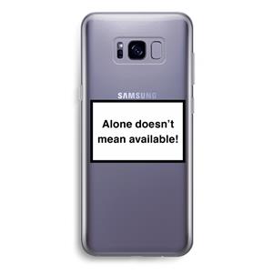 CaseCompany Alone: Samsung Galaxy S8 Plus Transparant Hoesje