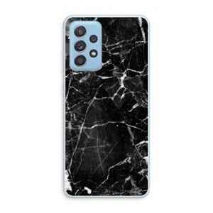 CaseCompany Zwart Marmer 2: Samsung Galaxy A73 Transparant Hoesje