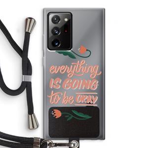 CaseCompany Optimistic flower girl: Samsung Galaxy Note 20 Ultra / Note 20 Ultra 5G Transparant Hoesje met koord