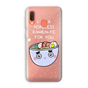 CaseCompany I'm A Hopeless Ramen-Tic For You: Samsung Galaxy A20e Transparant Hoesje