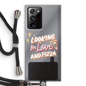 CaseCompany Pizza is the answer: Samsung Galaxy Note 20 Ultra / Note 20 Ultra 5G Transparant Hoesje met koord