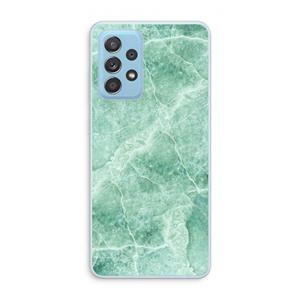 CaseCompany Groen marmer: Samsung Galaxy A73 Transparant Hoesje